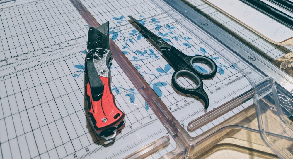 paper cutter, razor, and scissors paper cutter, razor, and scissors